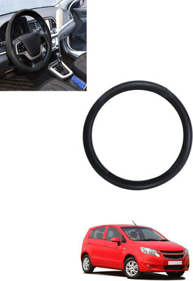monolive Steering Cover For Chevrolet Sail UVA(Black, Leatherite)