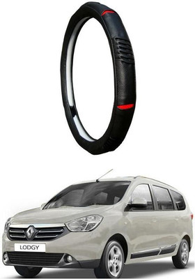 AUTO PEARL Steering Cover For Renault Lodgy(Diamond Black Red, Leatherite)