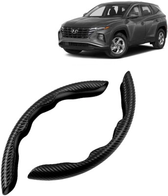 Kingsway Steering Cover For Hyundai Tucson(Carbon Black, Leatherite)