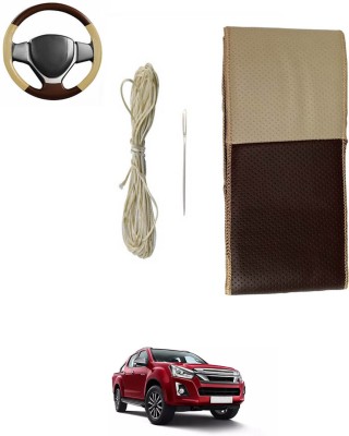 MSNP Hand Stiched Steering Cover For Volkswagen Vento(Beige, Brown, Leatherite)