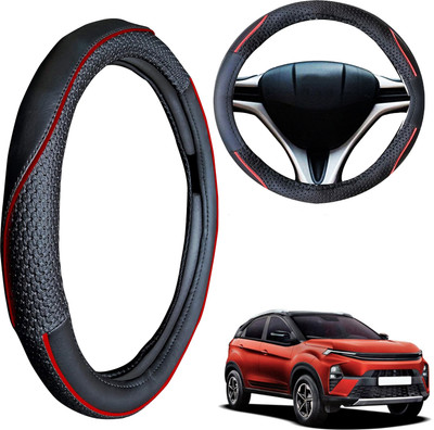 PEEPS STORE Steering Cover For Tata NA(Black, Leatherite)