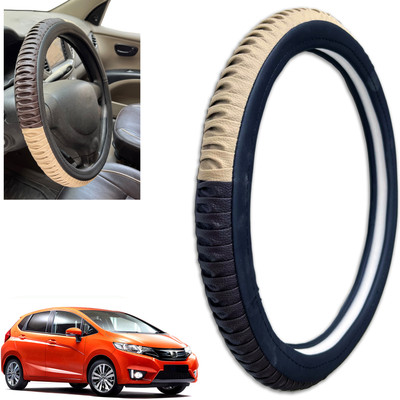 PEEPS STORE Steering Cover For Honda Jazz(Multicolor, Leatherite)