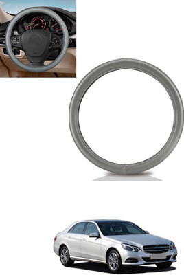 MATIES Steering Cover For Mercedes Benz E250(Silver, Leather)