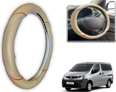 PEEPS STORE Steering Cover For Nissan Evalia(Black, Red, Leatherite)