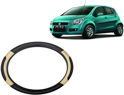 HOTRENZ Steering Cover For Maruti Ritz(Black,Beige, Leatherite)