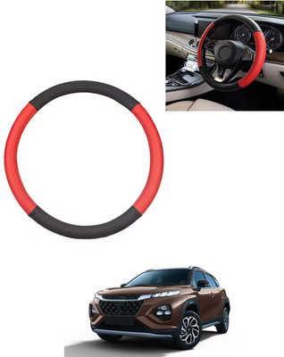 AYW Steering Cover For Maruti Universal For Car(Red/Black, Leatherite)
