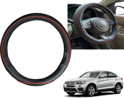PEEPS STORE Steering Cover For BMW X4(Black, Red, Leatherite)