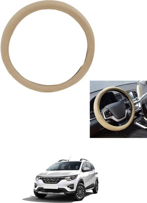 MATIES Steering Cover For Renault Universal For Car(Beige, Leather)