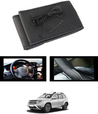 MSNP Hand Stiched Steering Cover For Mercedes Benz E200(Black, Leatherite)