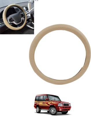 monolive Hand Stiched Steering Cover For Tata Sumo(Beige, Leatherite)