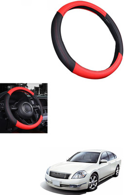 MATIES Steering Cover For Nissan Teana(Red/Black, Leather)