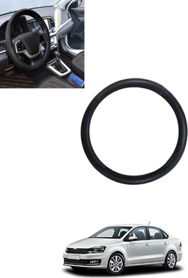 monolive Steering Cover For Volkswagen Vento(Black, Leatherite)