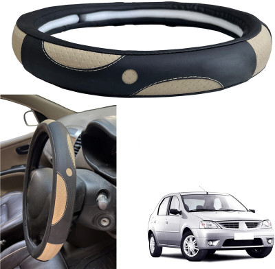 PEEPS STORE Steering Cover For Mahindra Logan(Black, Leatherite)