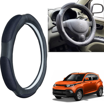 PEEPS STORE Steering Cover For Mahindra KUV 100(Black, Leatherite)
