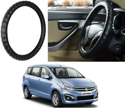 OOLTAH PAHIYA Hand Stiched Steering Cover For Suzuki Ertiga(Black, Leatherite)