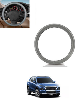 AYW Steering Cover For Universal For Car Grand Vitara(Grey, Leatherite)