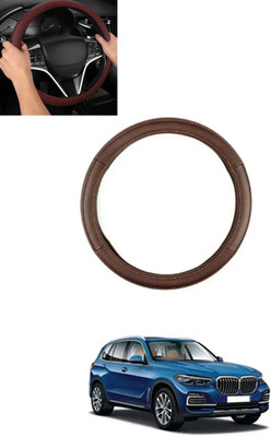 ABJD Steering Cover For BMW X5(Brown, Leatherite)