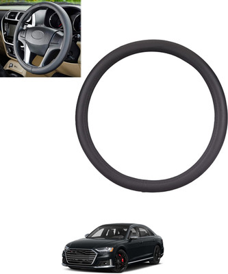 MSNP Steering Cover For Audi S8(Black, Leatherite)