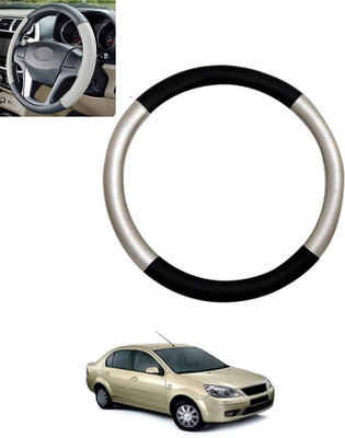ABJD Steering Cover For Ford Universal For Car(Silver, Black, Leatherite)