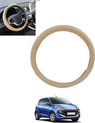monolive Hand Stiched Steering Cover For Hyundai Santro(Beige, Leatherite)