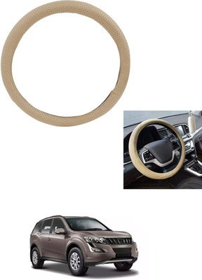 MATIES Steering Cover For Mahindra XUV 500(Beige, Leather)