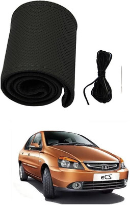 arneja trading company Hand Stiched Steering Cover For Tata Indigo CS(Black, Leather)