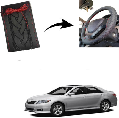 Autoinnovation Hand Stiched Steering Cover For Toyota Camry(Black, Leather)