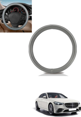 MATIES Steering Cover For Mercedes Benz Universal For Car(Silver, Leather)