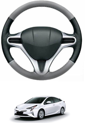 MATIES Steering Cover For Toyota Prius(Grey, Black, Leather)
