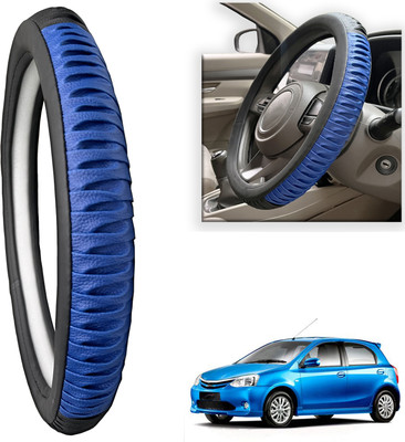 PEEPS STORE Steering Cover For Toyota Etios Liva(Black, Leatherite)