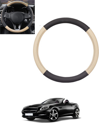 ABJD Steering Cover For Mercedes Benz Universal For Car(Beige, Black, Leatherite)