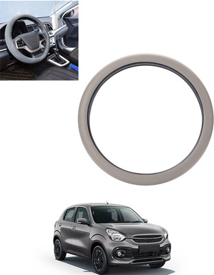 MSNP Steering Cover For Maruti Celerio(Silver, Leatherite)