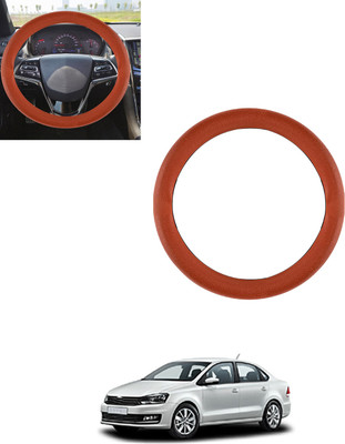AYW Steering Cover For Volkswagen Vento(Tan, Leatherite)