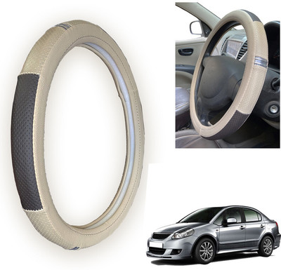 PEEPS STORE Steering Cover For Maruti SX4(Black, Leatherite)