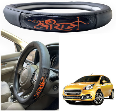 PEEPS STORE Steering Cover For Fiat Punto Evo(Black, Leatherite)