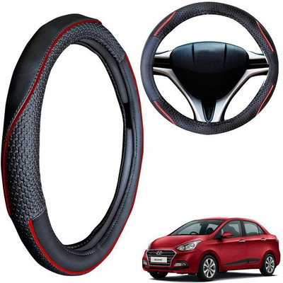 Aarsh STORE Steering Cover For Hyundai Xcent(Black, Leatherite)
