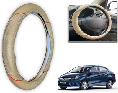 PEEPS STORE Steering Cover For Honda NA(Black, Red, Leatherite)