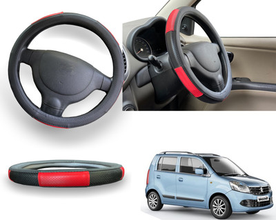 PEEPS STORE Steering Cover For Maruti Zen Estilo(Red, Leatherite)