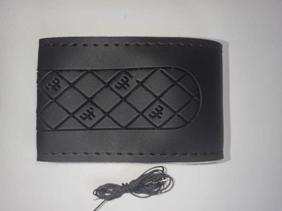 POOJATRADERSSS Hand Stiched Steering Cover For Hyundai, Toyota Alto K10, WagonR, Hunk, Sunny, i10(BLACK, Leather)