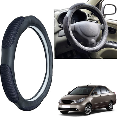 PEEPS STORE Steering Cover For Tata Indigo(Black, Leatherite)