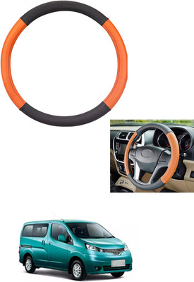 MATIES Steering Cover For Nissan Evalia(Tan/Black, Leather)