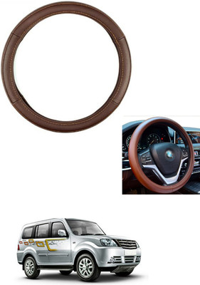 MATIES Steering Cover For Tata Sumo Grande(Brown, Leather)