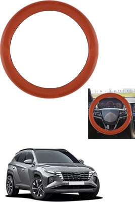 MATIES Steering Cover For Hyundai Tucson(Tan, Leather)