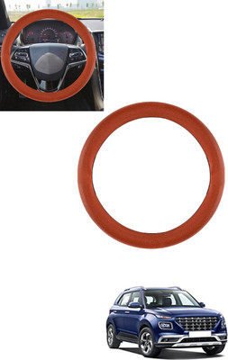 ABJD Steering Cover For Hyundai Universal For Car(Tan, Leatherite)