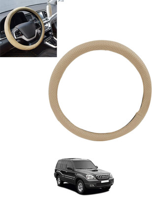 monolive Hand Stiched Steering Cover For Hyundai Terracan(Beige, Leatherite)