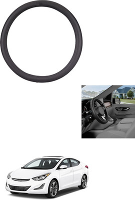 MATIES Steering Cover For Hyundai Elantra(Black, Leather)