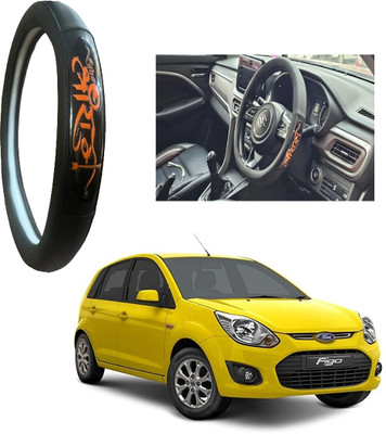OOLTAH PAHIYA Hand Stiched Steering Cover For Ford Figo(Black, Leatherite)