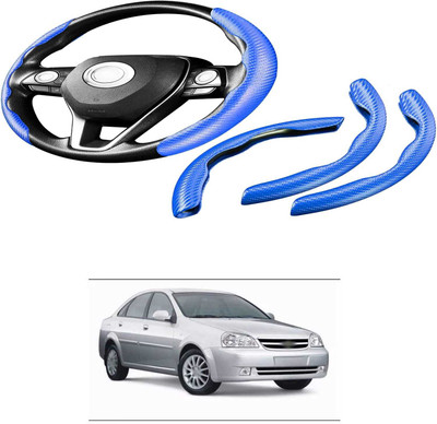 Pecunia Steering Cover For Audi Universal For Car(Carbon Fiber Blue, Polyurethane)