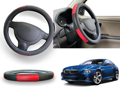 PEEPS STORE Steering Cover For BMW 7 Series(Red, Leatherite)