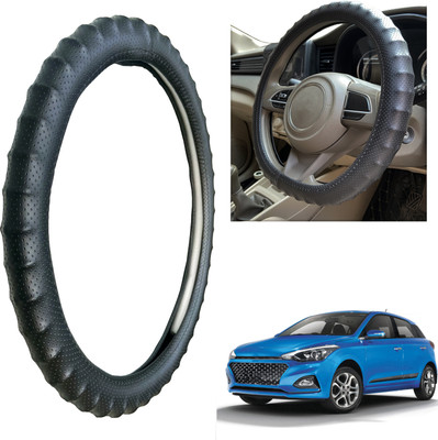 PEEPS STORE Steering Cover For Hyundai Elite i20(Black, Leatherite)